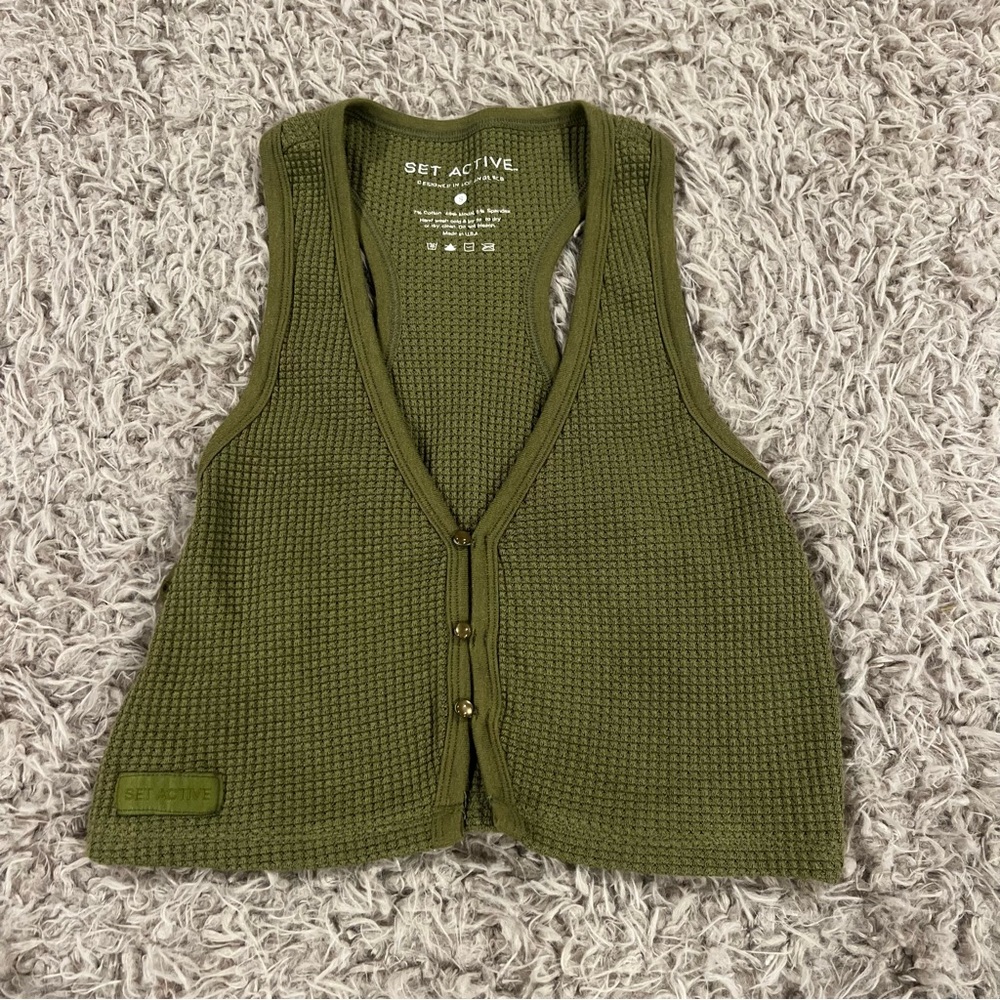 SET Active Olive Green Tank Top